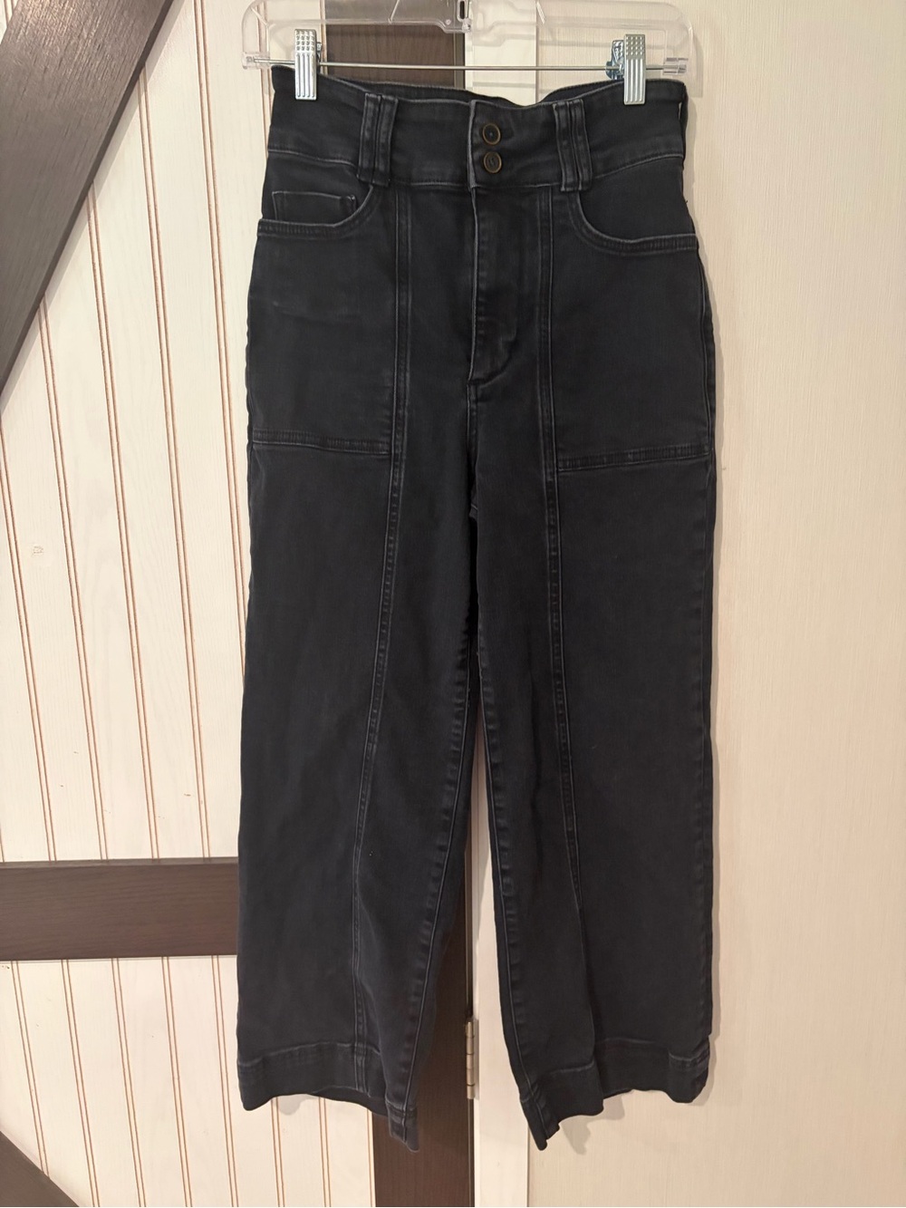 Anthropologie Pilcro The Skipper Jean High Rise Crop Size 27 Black